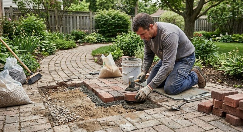 Brick Pathway Repair in Hernando County, FL