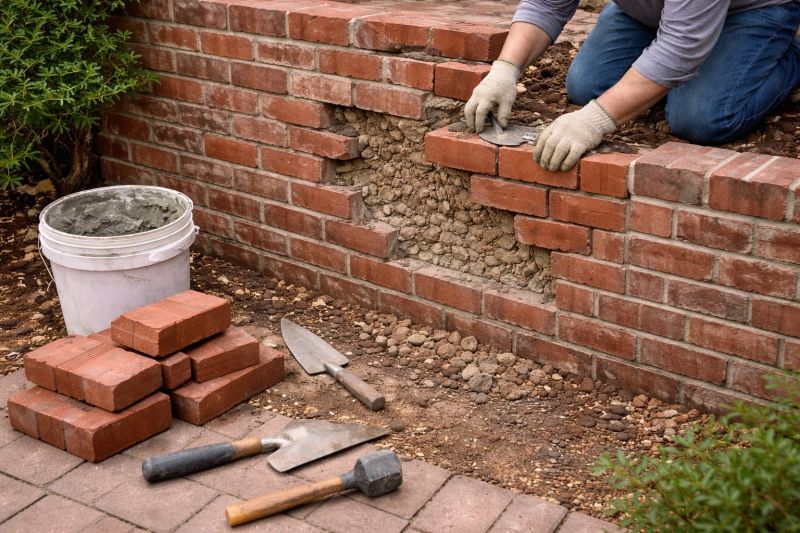 Brick Wall Repair in Hernando County, FL