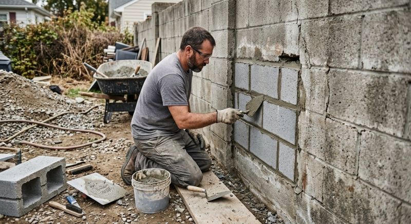 Cinder Block Wall Repair in Spring Hill, FL
