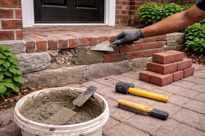 Entryway Brick Repair in Hernando County, FL